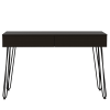 Mumbai 2 Drawers Computer Desk with Hairpin Legs -Black