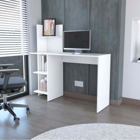 Troy White Four Shelves Writing Desk