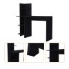 Troy Black Four Shelves Writing Desk