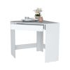 Harper White Spacious Drawer Corner Desk