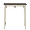 Grey Oak and Antique White 3-Piece Counter Height Set