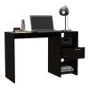Covington 2-Shelf 1-Drawer Writing Desk Black
