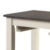 Grey Oak and Antique White 3-Piece Counter Height Set