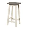 Grey Oak and Antique White 3-Piece Counter Height Set