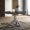 Iris Weathered White Wood 5-Piece Dining Set