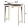 Grey Oak and Antique White 3-Piece Counter Height Set