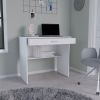 Montana Storage Desk, 28.9H" Spacious Stylish with One Drawer and Shelf, White