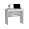 Montana Storage Desk, 28.9H" Spacious Stylish with One Drawer and Shelf, White