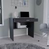 Montana Storage Desk, 28.9H" Spacious Stylish with One Drawer and Shelf, Black