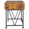 Antique Nutmeg and Black 3-drawer Writing Desk