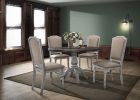 Iris Weathered White Wood 5-Piece Dining Set