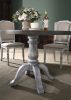 Iris Weathered White Wood 5-Piece Dining Set