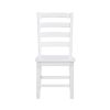 Modern Contemporary White Finish 5pc Set Dining Table and 4 Side Chairs Set Wooden Kitchen Dining Furniture Casual Style