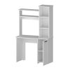 Grant White 3-Tier Storage Shelves Computer Desk