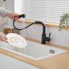 Sink Faucet, Black Kitchen Faucets with Pull out Sprayer, Bathroom Sink Faucets Mini Bar Prep Faucet