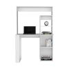 DEPOT E-SHOP Ethel Writing Computer Desk with Storage Shelves and Hutch, White