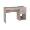 DEPOT E-SHOP Maui 2 Drawers Computer Desk, One Lower Shelf, Light Gray
