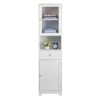 2 Doors 1 Pumping 1 Shelf Bathroom Cabinet White