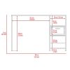 Covington 2-Shelf 1-Drawer Writing Desk Black
