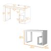 Hunter White Two Shelves Writing Desk
