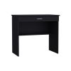 Montana Storage Desk, 28.9H" Spacious Stylish with One Drawer and Shelf, Black