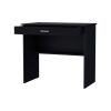 Chloe Black Storage Desk with Drawer and Shelf
