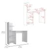 Vilna 120 Writing Desk , Four Shelves