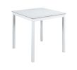 Wooden Dining Square Table, Kitchen Table for Small Space, 4 Person Counter Height Table, White