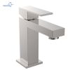 Aqucubic Deck Mounted UPC Brass Basin Mixer Taps Single Handle Bathroom Faucet with pop up drain