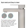 Aqucubic Deck Mounted UPC Brass Basin Mixer Taps Single Handle Bathroom Faucet with pop up drain
