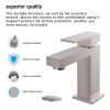Aqucubic Deck Mounted UPC Brass Basin Mixer Taps Single Handle Bathroom Faucet with pop up drain