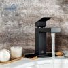 Aqucubic Deck Mounted UPC Brass Basin Mixer Taps Single Handle Bathroom Faucet with pop up drain
